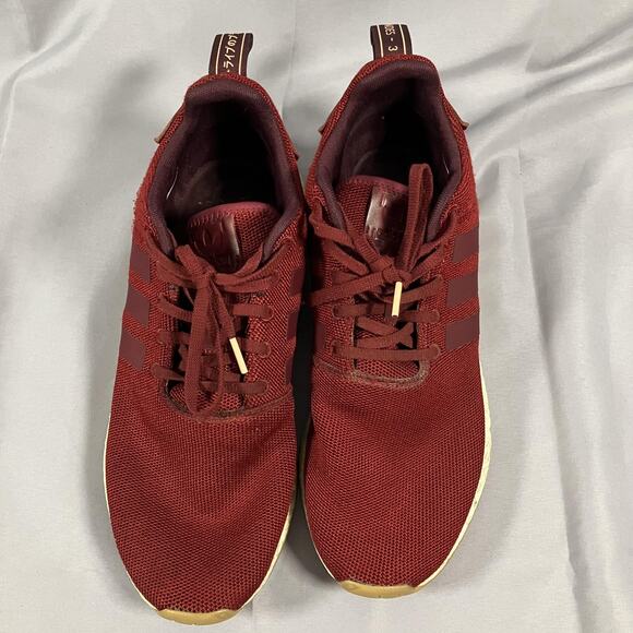 Adidas NMD R2 Shoes Mens Size 11 Maroon Red Boost Knit Sneakers Gum Sole‎ CQ2402 main image 12